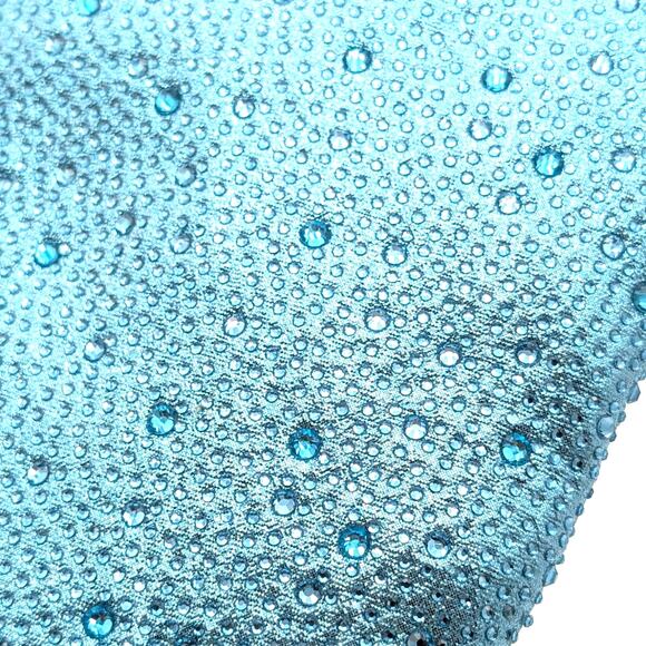 Top Moda Rhinestone Knee Length Boots Side Zip Women's Blue Size US5.5 EU36 - Picture 10 of 13